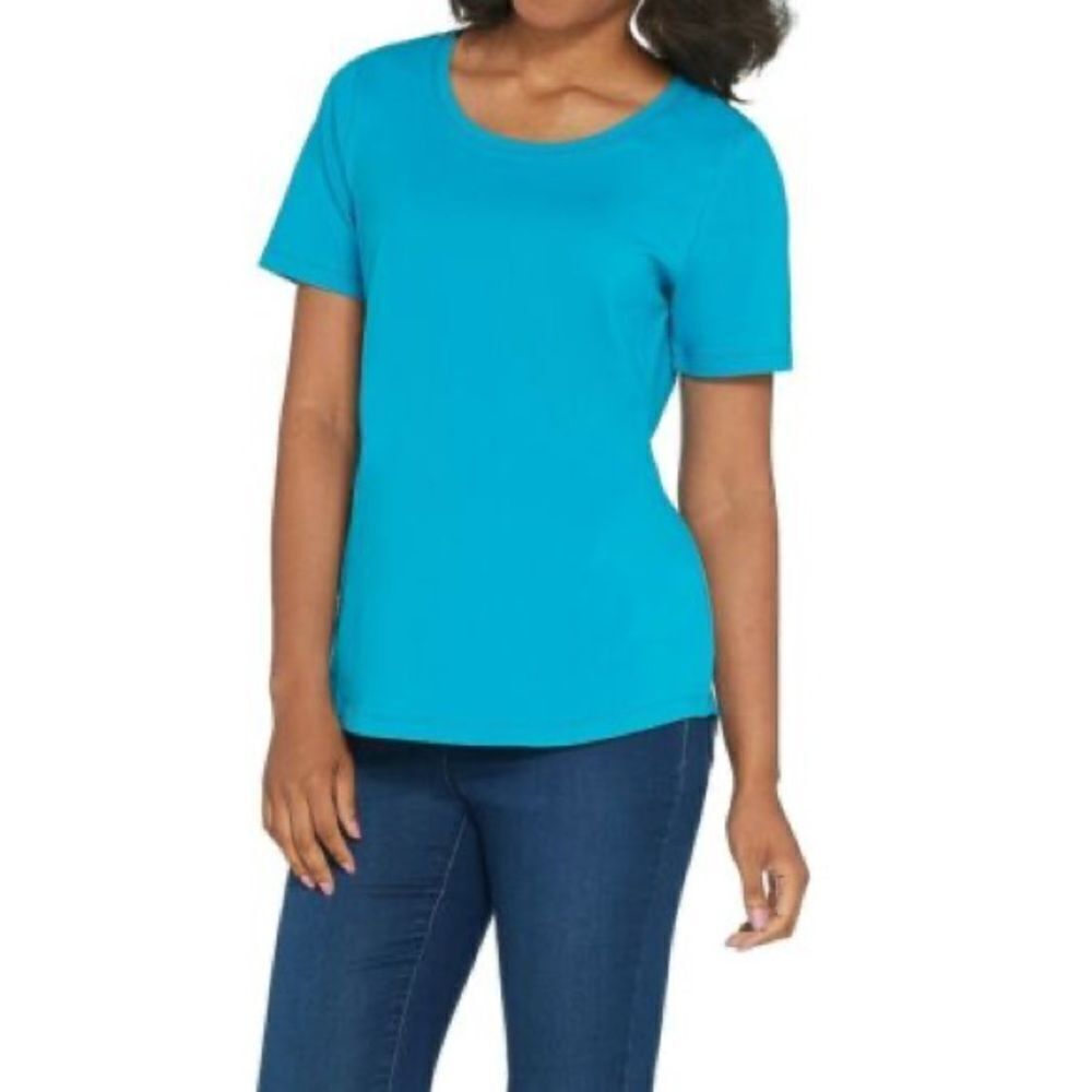 Martha Stewart Classics Short-Sleeve Crew-Neck Knit Top